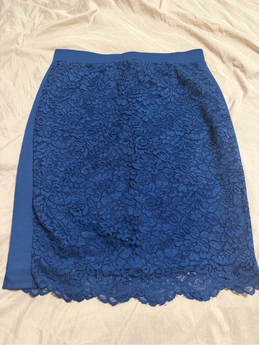 Old Navy Royal Blue Lace Pencil Skirt